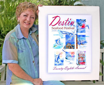 Judy Shillingburg with winning poster